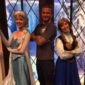 David Beckham à Disneyland / photo postée sur le compte Instagram de l'ancien footballeur.