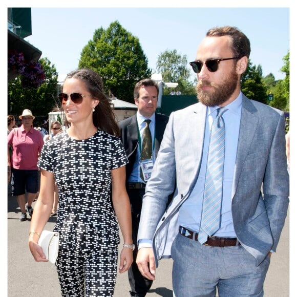 Pippa Middleton et son frère James Middleton à Wimbledon le 9 juillet 2015.