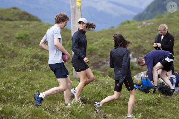Pippa Middleton en 2011 dans les Highlands lors d'un duathlon.