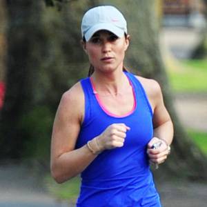 Pippa Middleton faisant son jogging à Londres le 9 avril 2015