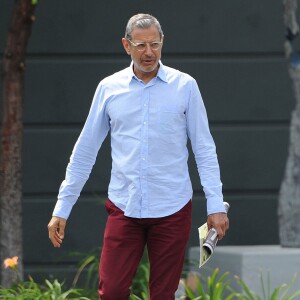Exclusif - Jeff Goldblum va déjeuner avec un ami à Brentwood, le 26 juin 2014. 