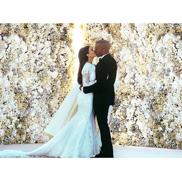 Kim Kardashian et Kanye West se marient à Florence. Mai 2014.