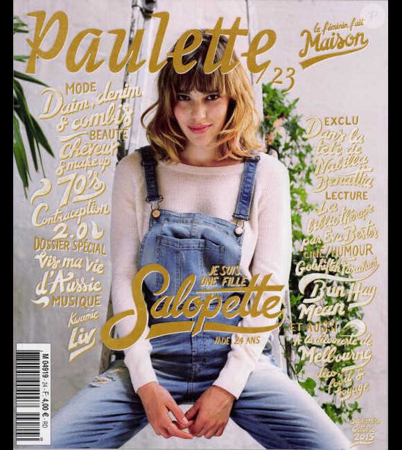 Magazine Paulette en kiosques le 28 août 2015.