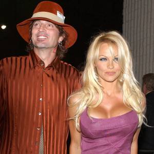 Pamela Anderson et Tommy Lee à Los Angeles, le 20 octobre 2003.