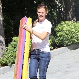 Jennifer Garner avec sa fille Seraphina à Santa Monica Los Angeles, le 30 Août 2015