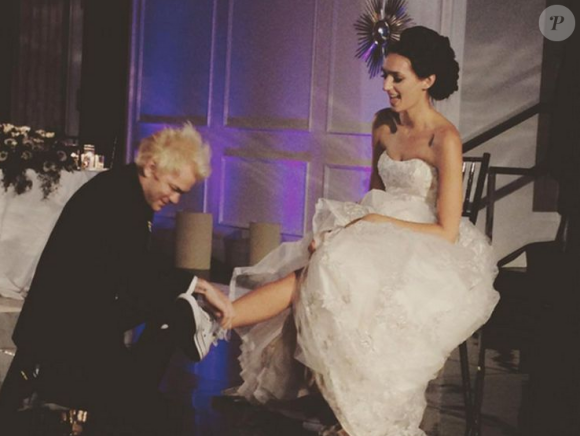 Mariage de Deryck Whibley et sa belle Ariana Cooper à Los Angeles (Etats-Unis) le 30 août 2015.