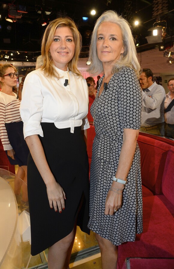 Amanda Sthers et Tatiana de Rosnay - Enregistrement de l'émission "Vivement Dimanche" à Paris le 2 Septembre 2015 diffusée le 6 Septembre 2015