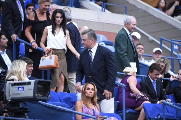 Alec Baldwin et son épouse Hilaria à l'USTA Billie Jean King National Tennis Center de Flushing Meadows à New York, le 31 août 2015