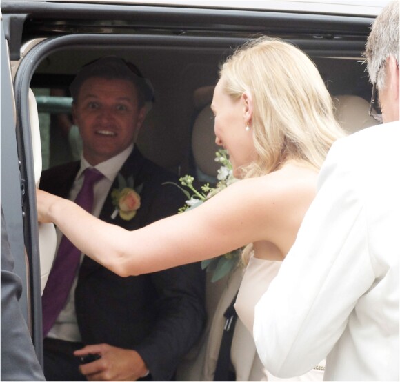 Exclusif - La frère cadet de la princesse Charlène de Monaco, Gareth Wittstock, 34 ans, a épousé civilement sa compagne Roisin Galvin, à Monaco le 3 septembre 2015.
