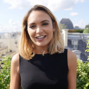 Valérie Bègue (Miss France 2008) se confie sur son mari Camille Lacourt. Le 3 septembre 2015 à Paris.