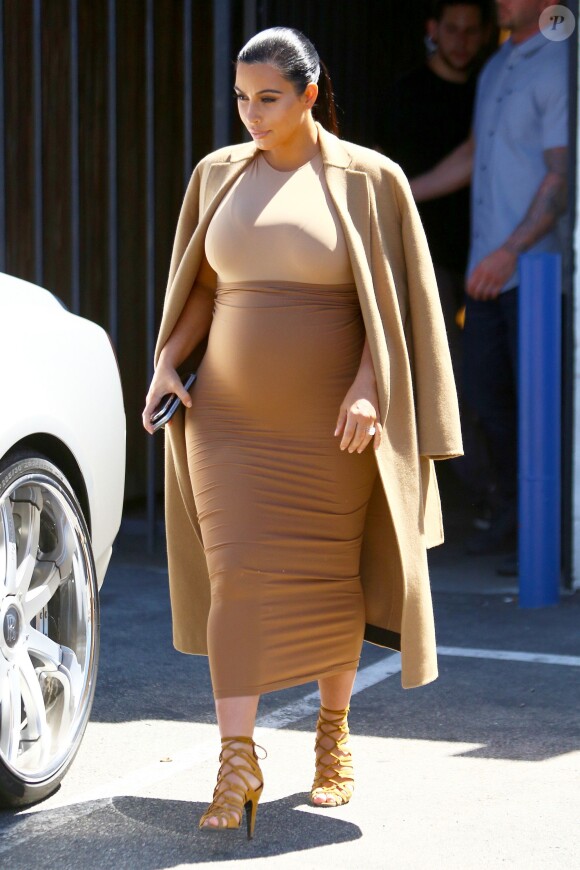 Kim Kardashian à Van Nuys, Los Angeles, le 31 août 2015.