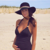 Jade Foret Lagardère, enceinte de son troisième enfant, pose sur Instagram, le dimanche 30 août 2015.