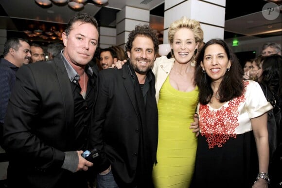 Shareef Malnik, Brett Ratner, Sharon Stone, Krice Arana - Ouverture du Viceroy à Miami, le 7 mars 2009