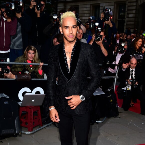 Lewis Hamilton aux GQ Men of the Year Awards 2015 à la Royal Opera House. Londres, le 8 septembre 2015.