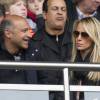 Thomas Fabius et sa compagne au Parc des Princes à Paris le 7 mars 2015