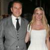 Exclusif - David Walliams a fêté son 43ème anniversaire avec sa femme Lara Stone au restaurant "34" à Londres. Le 20 août 2014