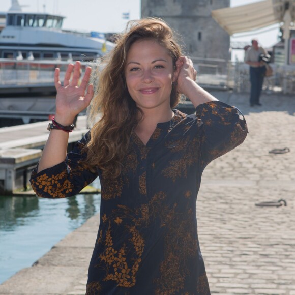 Dounia Coesens, au 17e festival de fiction TV de La Rochelle, le 10 septembre 2015.