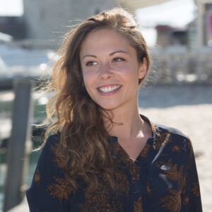 Dounia Coesens, au 17e festival de fiction TV de La Rochelle, le 10 septembre 2015.