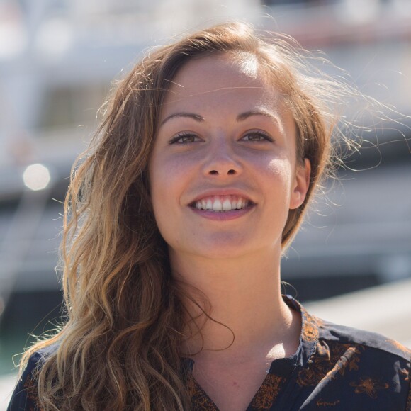 Dounia Coesens, au 17e festival de fiction TV de La Rochelle, le 10 septembre 2015.