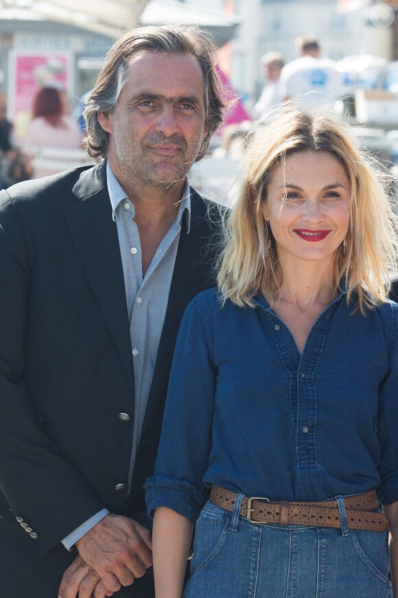 Emmanuel Chain et Barbara Schulz, au 17e festival de fiction TV de La Rochelle, le 10 septembre 2015.