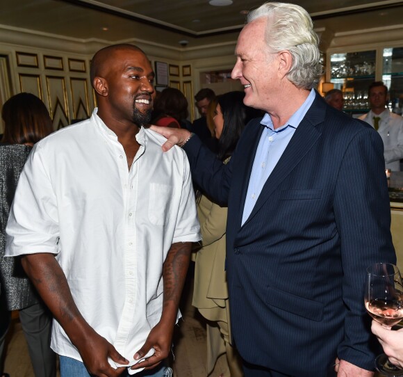 Kanye West et Chris Burch assistent au dîner de lancement de ED by Ellen chez Bergdorf Goodman au BG Restaurant. New York, le 10 septembre 2015.