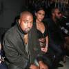 Kanye West, Kim Kardashian et Swizz Beatz assistent au défilé Givenchy printemps-été 2016 au Pier 36. New York, le 11 septembre 2015.