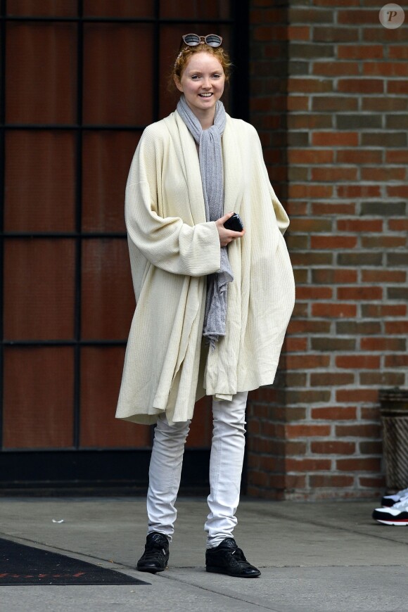 Lily Cole à New York. Avril 2013.