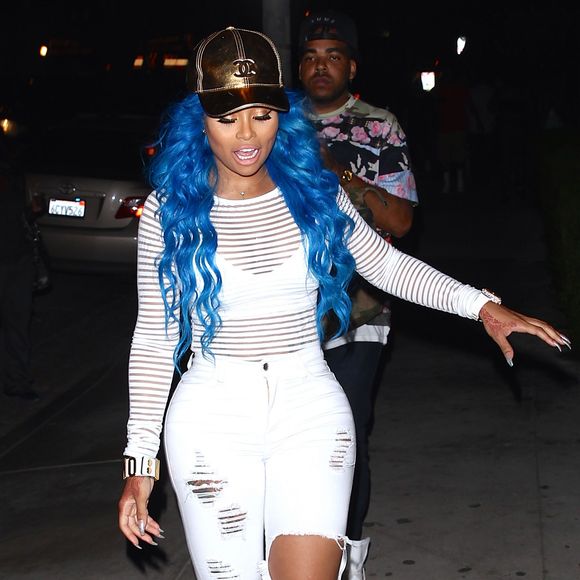 Blac Chyna à la sortie du Penthouse Day Club avec sa copine Amber Rose, Los Angeles, le 13 septembre 2015