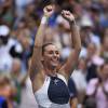 Flavia Pennetta après sa finale victorieuse de l'US Open à l'USTA Billie Jean King National Tennis Center de Flushing dans le Queens à New York, le 12 septembre 2015