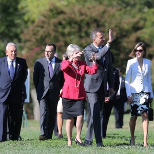 Le roi Felipe VI et la reine Letizia d'Espagne ont débuté leur visite officielle aux Etats-Unis, le 15 septembre 2015, à Mount Vernon, ancienne résidence et lieu de sépulture du premier président des Etats-Unis, George Washington.