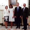 Le roi Felipe VI et la reine Letizia d'Espagne étaient reçus par le président Barack Obama et la First Lady Michelle Obama à la Maison Blanche le 15 septembre 2015 dans le cadre de leur visite officielle aux Etats-Unis.
