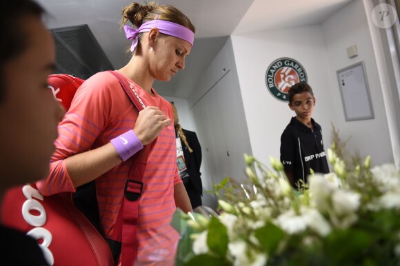 Lucie Safarova avant la finale de Roland-Garros, le 6 juin 2015 à Paris