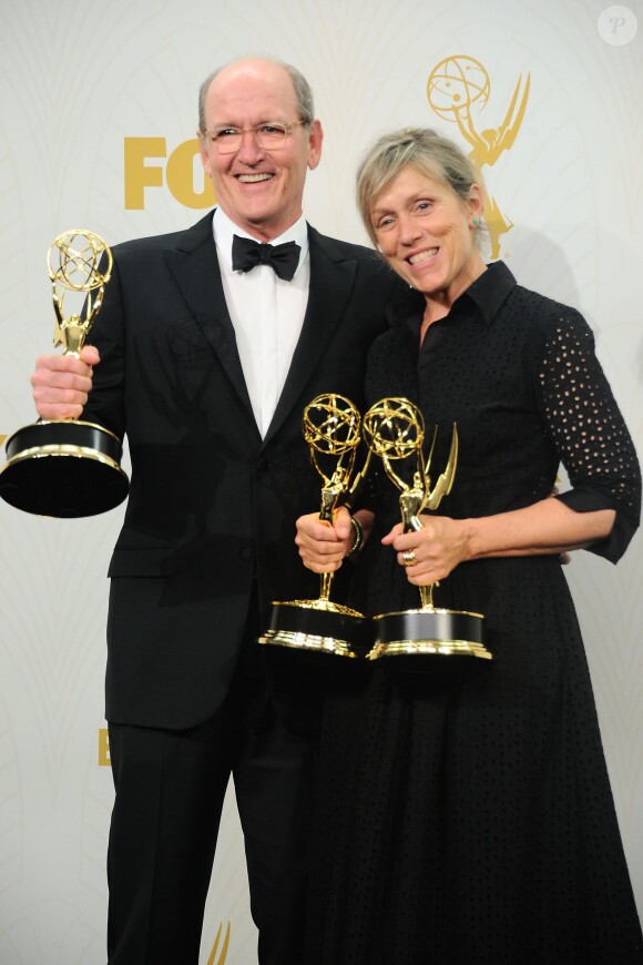 Richard Jenkins, Frances McDormand à la 67e cérémonie des Emmy Awards à Los Angeles, le 20 septembre 2015