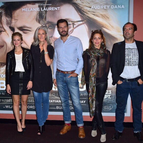 Mélanie Laurent, Tatiana de Rosnay, Laurent Lafitte, Audrey Dana et le réalisateur François Favrat - Avant-Première du film "Boomerang au cinéma UGC George V à Paris le 21 septembre 2015.