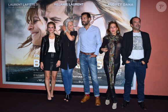 Mélanie Laurent, Tatiana de Rosnay, Laurent Lafitte, Audrey Dana et le réalisateur François Favrat - Avant-Première du film "Boomerang au cinéma UGC George V à Paris le 21 septembre 2015.
