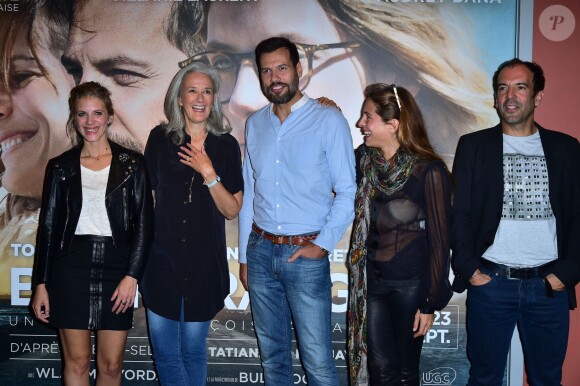Mélanie Laurent, Tatiana de Rosnay, Laurent Lafitte, Audrey Dana et le réalisateur François Favrat - Avant-Première du film "Boomerang au cinéma UGC George V à Paris le 21 septembre 2015.