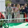 Le prince Emmanuel de Belgique s'est essayé au tennis en fauteuil roulant à l'occasion de la 9e Fête du Sport au parc du Cinquantenaire, à Bruxelles, le 20 septembre 2015. La famille royale prenait part ce jour-là au Dimanche sans voiture.