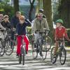 La famille royale de Belgique participant le 20 septembre 2015 au Dimanche sans voiture.