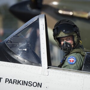 Le prince William participait le 22 septembre 2015 au 100e anniversaire du 29e escadron à la base de la Royal Air Force (RAF) de Coningsby à Lincoln.