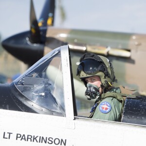 Le prince William participait le 22 septembre 2015 au 100e anniversaire du 29e escadron à la base de la Royal Air Force (RAF) de Coningsby à Lincoln.