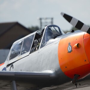 Le prince William participait le 22 septembre 2015 au 100e anniversaire du 29e escadron à la base de la Royal Air Force (RAF) de Coningsby à Lincoln.