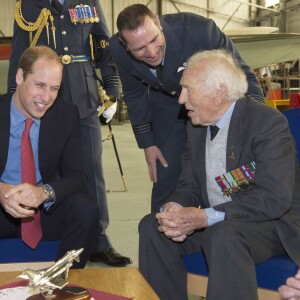Le prince William participait le 22 septembre 2015 au 100e anniversaire du 29e escadron à la base de la Royal Air Force (RAF) de Coningsby à Lincoln.