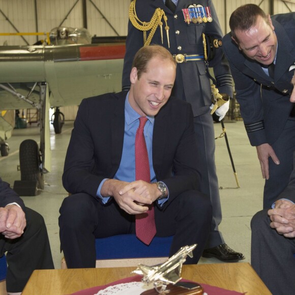 Le prince William participait le 22 septembre 2015 au 100e anniversaire du 29e escadron à la base de la Royal Air Force (RAF) de Coningsby à Lincoln.