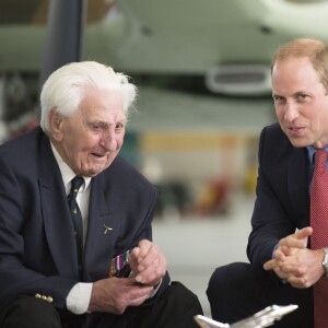 Le prince William participait le 22 septembre 2015 au 100e anniversaire du 29e escadron à la base de la Royal Air Force (RAF) de Coningsby à Lincoln.