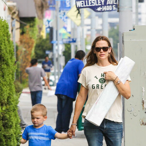 Jennifer Garne et Samuel à Los Angeles, le 21 septembre 2015.