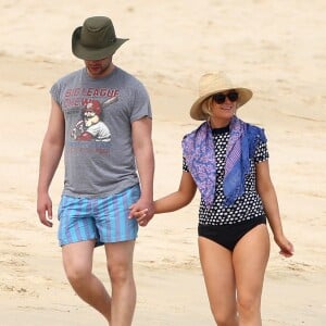 Exclusif - Amy Poehler et son compagnon Nick Kroll en vacances à Cabo San Lucas au Mexique le 27 mars 2014.