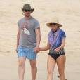 Exclusif - Amy Poehler et son compagnon Nick Kroll en vacances à Cabo San Lucas au Mexique le 27 mars 2014.