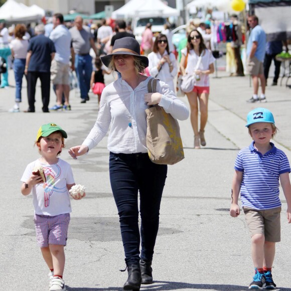 Amy Poehler et ses fils Archie et Abel à Los Angeles le 4 mai 2014