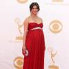 Morena Baccarin enceinte aux Emmy Awards à Los Angeles, le 22 septembre 2013.
