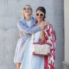 Beatrice Borromeo et sa belle-soeur, la créatrice Marta Ferri, lors du défilé Emporio Armani (collection printemps-été 2016) à Milan. Le 25 septembre 2015.